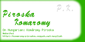 piroska komaromy business card