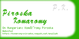 piroska komaromy business card